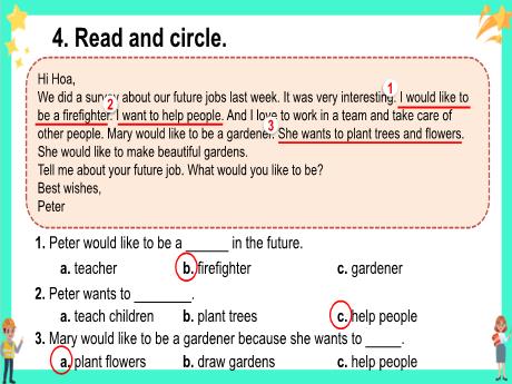Bài giảng Tiếng Anh 5 Global Success - Tuần 9: Unit 5: My future job, Lesson 3 (4+5+6)