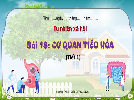 Bài giảng TNXH 3 - Bài 18: Cơ quan tiêu hóa (Tiết 1)