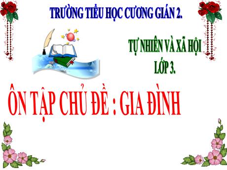 Bài giảng TNXH 3 - Bài 4: Ôn tập chủ đề Gia đình (Tiết 1)(Lô Thị Sao Mai)