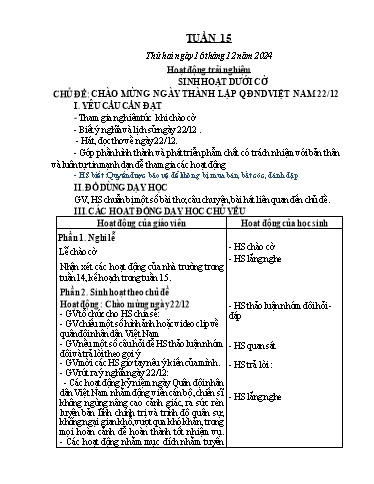 Kế hoạch bài dạy Chương trình Lớp 1 - Tuần 15 (NH 2024-2025)(GV: Nguyễn Thị Tố Nga)