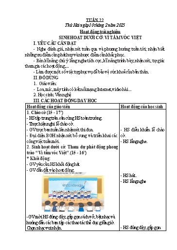 Kế hoạch bài dạy Chương trình Lớp 3 - Tuần 22 (NH 2024-2025)(GV: Phan Thị Loan)