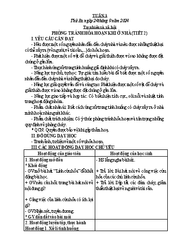 Kế hoạch bài dạy Chương trình Lớp 3 - Tuần 3 (Chiều)(NH 2024-2025)(GV: Trương Thị Tươi)