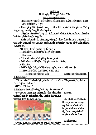 Kế hoạch bài dạy Chương trình Lớp 4 - Tuần 16 (NH 2024-2025)(GV: Võ Thị Ngọc Hiếu)
