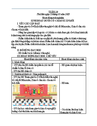 Kế hoạch bài dạy Chương trình Lớp 4 - Tuần 19 (NH 2024-2025)(GV: Nguyễn Khoa Thương)