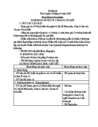 Kế hoạch bài dạy Chương trình Lớp 4 - Tuần 19 (NH 2024-2025)(GV: Võ Thị Ngọc Hiếu)