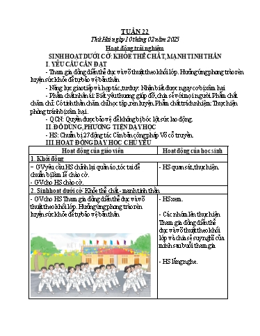 Kế hoạch bài dạy Chương trình Lớp 4 - Tuần 22 (NH 2024-2025)(GV: Nguyễn Khoa Thương)