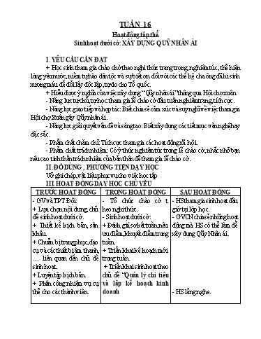 Kế hoạch bài dạy Chương trình Lớp 5 - Tuần 16 (NH 2024-2025)(GV: Đặng Thị Vinh)