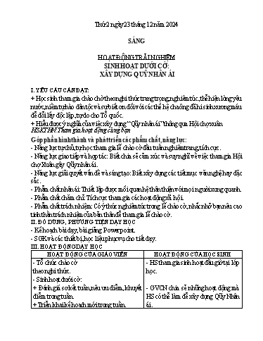 Kế hoạch bài dạy Chương trình Lớp 5 - Tuần 16 (NH 2024-2025)(GV: Trần Hà Nhi)