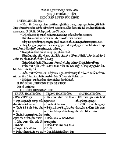 Kế hoạch bài dạy Chương trình Lớp 5 - Tuần 19 (NH 2024-2025)(GV: Đinh Thị Duyên)