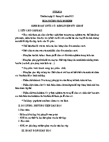 Kế hoạch bài dạy Chương trình Lớp 5 - Tuần 19 (NH 2024-2025)(GV: Nguyễn Văn Thọ)