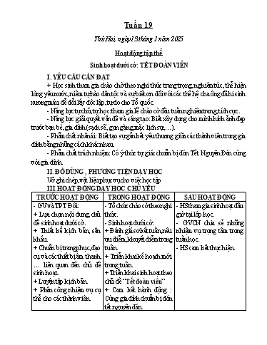 Kế hoạch bài dạy Chương trình Lớp 5 - Tuần 19 (NH 2024-2025)(GV: Nguyễn Thị Thủy)