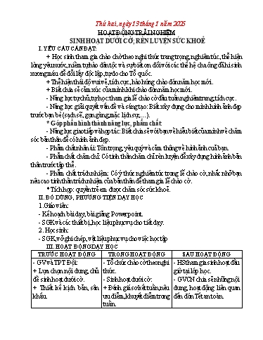 Kế hoạch bài dạy Chương trình Lớp 5 - Tuần 19 (NH 2024-2025)(GV: Nguyễn Thị Oanh)