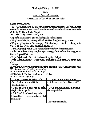 Kế hoạch bài dạy Chương trình Lớp 5 - Tuần 20 (NH 2024-2025)(GV: Trần Hà Nhi)