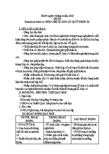 Kế hoạch bài dạy Chương trình Lớp 5 - Tuần 21 (NH 2024-2025)(GV: Nguyễn Tất Tâm)