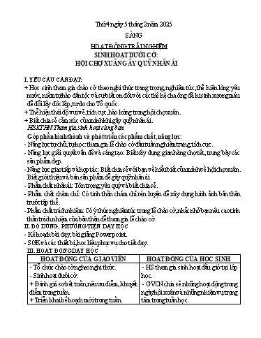 Kế hoạch bài dạy Chương trình Lớp 5 - Tuần 21 (NH 2024-2025)(GV: Trần Hà Nhi)