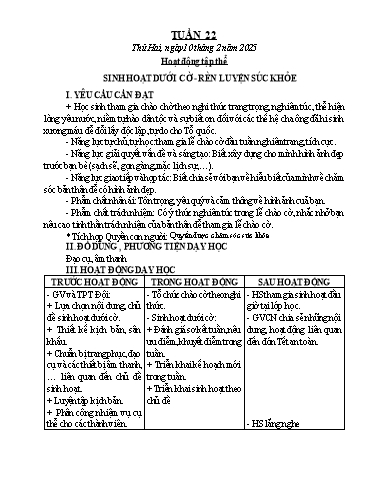 Kế hoạch bài dạy Chương trình Lớp 5 - Tuần 22 (NH 2024-2025)(GV: Nguyễn Thị Minh)