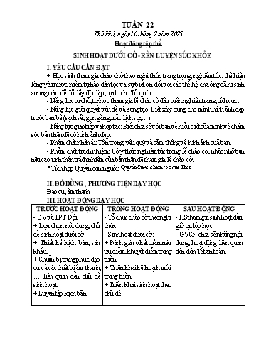 Kế hoạch bài dạy Chương trình Lớp 5 - Tuần 22 (NH 2024-2025)(GV: Nguyễn Thị Thủy)