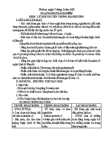 Kế hoạch bài dạy Chương trình Lớp 5 - Tuần 23 (NH 2024-2025)(GV: Đinh Thị Duyên)