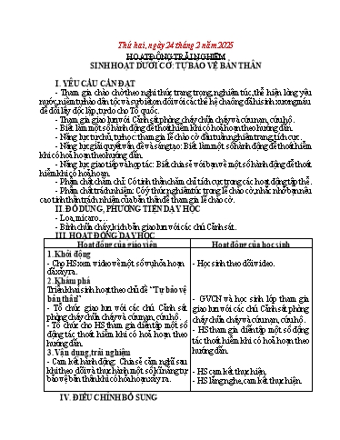 Kế hoạch bài dạy Chương trình Lớp 5 - Tuần 24 (NH 2024-2025)(GV: Nguyễn Thị Oanh)