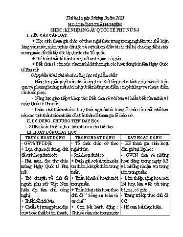 Kế hoạch bài dạy Chương trình Lớp 5 - Tuần 25 (NH 2024-2025)(GV: Đinh Thị Duyên)