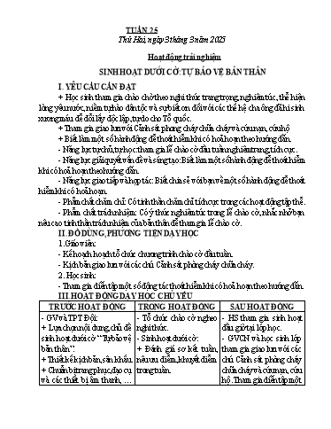 Kế hoạch bài dạy Chương trình Lớp 5 - Tuần 25 (NH 2024-2025)(GV: Nguyễn Thị Thủy)