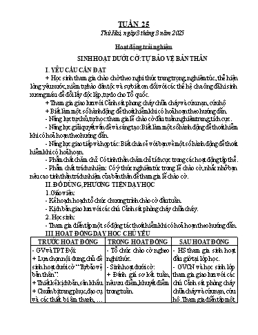 Kế hoạch bài dạy Chương trình Lớp 5 - Tuần 25 (NH 2024-2025)(GV: Nguyễn Thị Minh)