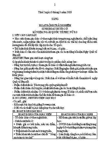 Kế hoạch bài dạy Chương trình Lớp 5 - Tuần 25 (NH 2024-2025)(GV: Trần Hà Nhi)