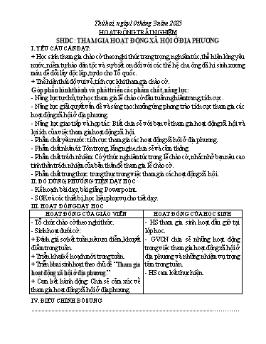 Kế hoạch bài dạy Chương trình Lớp 5 - Tuần 26 (NH 2024-2025)(GV: Đinh Thị Duyên)