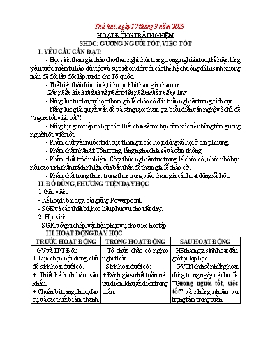 Kế hoạch bài dạy Chương trình Lớp 5 - Tuần 27 (NH 2024-2025)(GV: Nguyễn Thị Oanh)