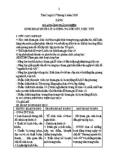 Kế hoạch bài dạy Chương trình Lớp 5 - Tuần 27 (NH 2024-2025)(GV: Trần Hà Nhi)