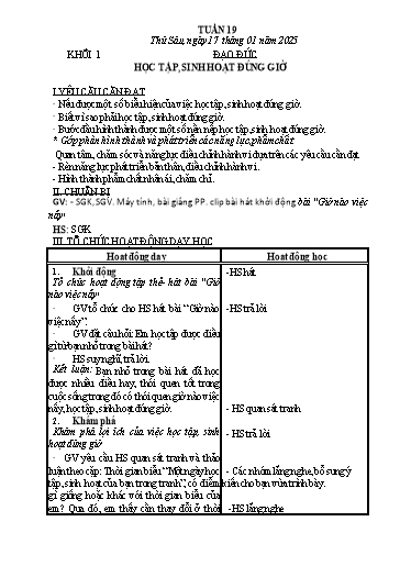 Kế hoạch bài dạy Đạo Đức 1+2 - Tuần 19 NH 2024-2025 (GV: Hoàng Thu Giang)