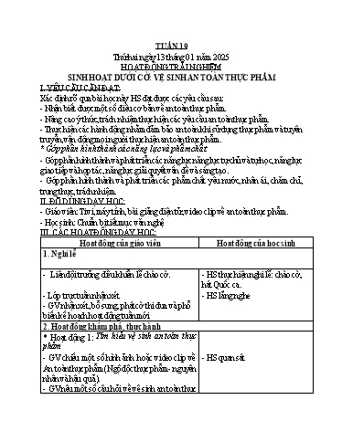 Kế hoạch bài dạy Lớp 1 - Tuần 19 Năm học 2024-2025 (Lê Thị Thu Hoài)