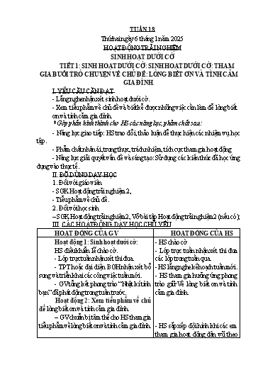 Kế hoạch bài dạy Lớp 2 - Tuần 18 Năm học 2024-2025 (Nguyễn Thị Thủy)