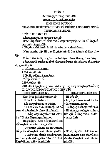 Kế hoạch bài dạy Lớp 2 - Tuần 18 Năm học 2024-2025 (Trần Thị Vân Anh)
