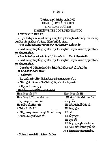 Kế hoạch bài dạy Lớp 2 - Tuần 19 Năm học 2024-2025 (Trần Thị Vân Anh)