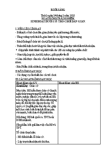 Kế hoạch bài dạy Lớp 2 - Tuần 24 Năm học 2024-2025 (Nguyễn Thị Thủy)