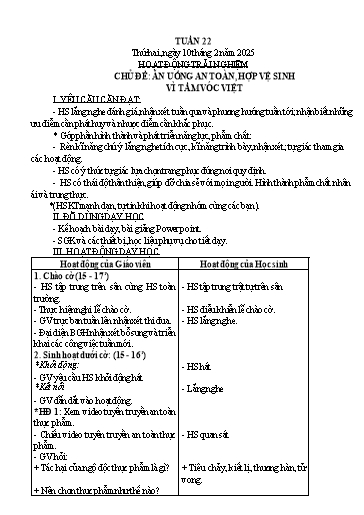 Kế hoạch bài dạy Lớp 3 - Tuần 22 Năm học 2024-2025 (Hồ Thị Thảo)