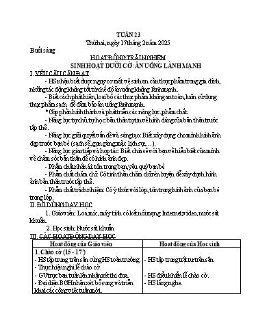 Kế hoạch bài dạy Lớp 3 - Tuần 23 Năm học 2024-2025 (Vi Thị Thính)
