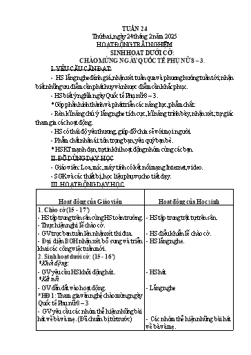 Kế hoạch bài dạy Lớp 3 - Tuần 24 Năm học 2024-2025 (Hồ Thị Thảo)