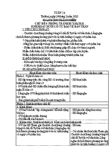Kế hoạch bài dạy Lớp 4 - Tuần 24 Năm học 2024-2025 (Trần Liệu Hoa)