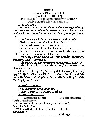 Kế hoạch bài dạy Lớp 5 - Tuần 15 Năm học 2024-2025 (Trần Thị Xan)