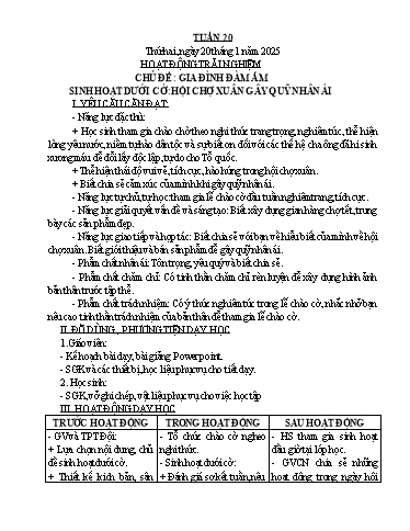 Kế hoạch bài dạy Lớp 5 - Tuần 20B Năm học 2024-2025 (Nguyễn Hồng Năng)