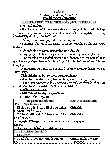 Kế hoạch bài dạy Lớp 5 - Tuần 24B Năm học 2024-2025 (Nguyễn Hồng Năng)