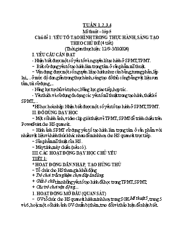 Kế hoạch bài dạy Mĩ Thuật 5 - Tuần 1 đến tuần 26 (GV: Đặng Thị Hương Giang)