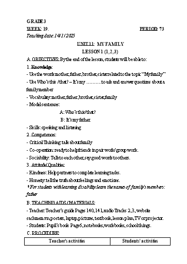 Kế hoạch bài dạy Tiếng Anh 3+4+5 - Tuần 19 Năm học 2024-2025 (Phan Thị Hồng Thắm)