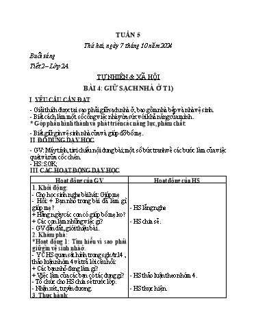 Kế hoạch bài dạy TNXH 1+2+3, GDTC 4+5, Đạo Đức 5 - Tuần 5 Năm học 2024-2025 (Lô Thị Sao Mai)